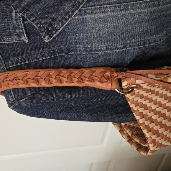 Christopher Kon Woven Leather Shoulder Bag/Crossbody! - Picture 5 of 13
